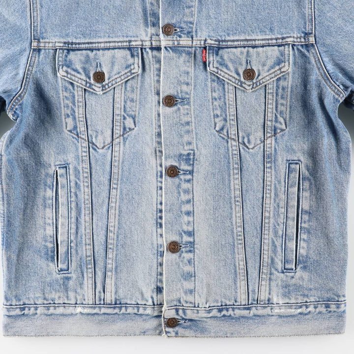90'S Levi's 70503-0216 Euro Model Denim Jacket, Men's Size Medium, Vintage cotton Blue type light blue Vintage Second Hand