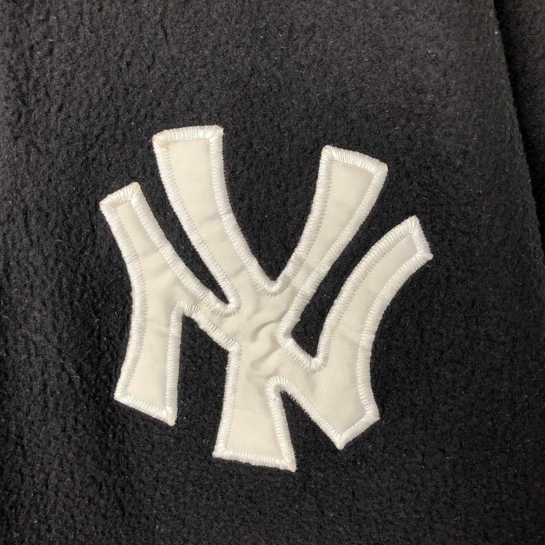 Vintage MLB New York Yankees Half-Zip Fleece Pullover, Men's Size XL polyester black type Vintage Second Hand