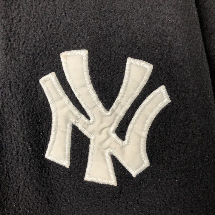 Vintage MLB New York Yankees Half-Zip Fleece Pullover, Men's Size XL polyester black type Vintage Second Hand