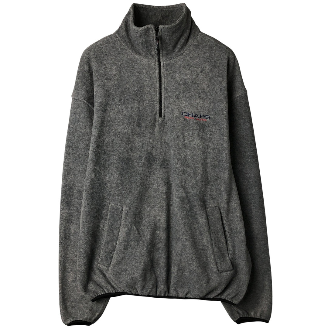Ralph Lauren Chaps Half-Zip Fleece Pullover, Men's XL unclear gray type Vintage Second Hand