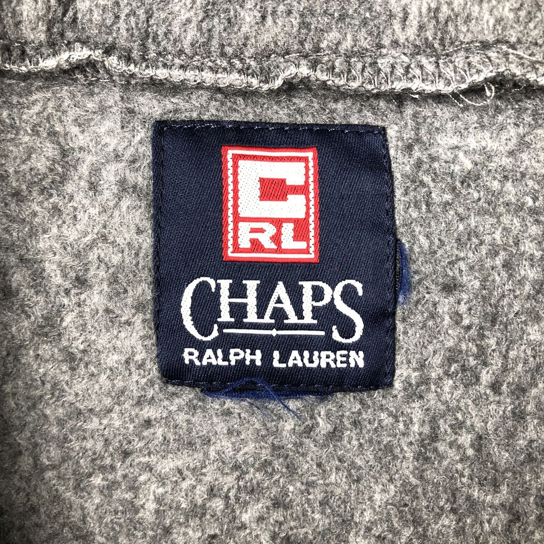 Ralph Lauren Chaps Half-Zip Fleece Pullover, Men's XL unclear gray type Vintage Second Hand