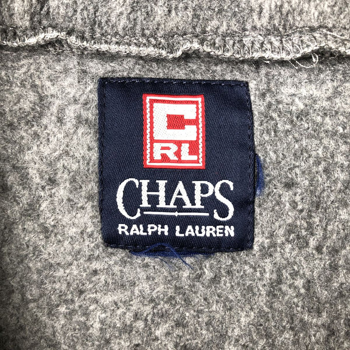 Ralph Lauren Chaps Half-Zip Fleece Pullover, Men's XL unclear gray type Vintage Second Hand