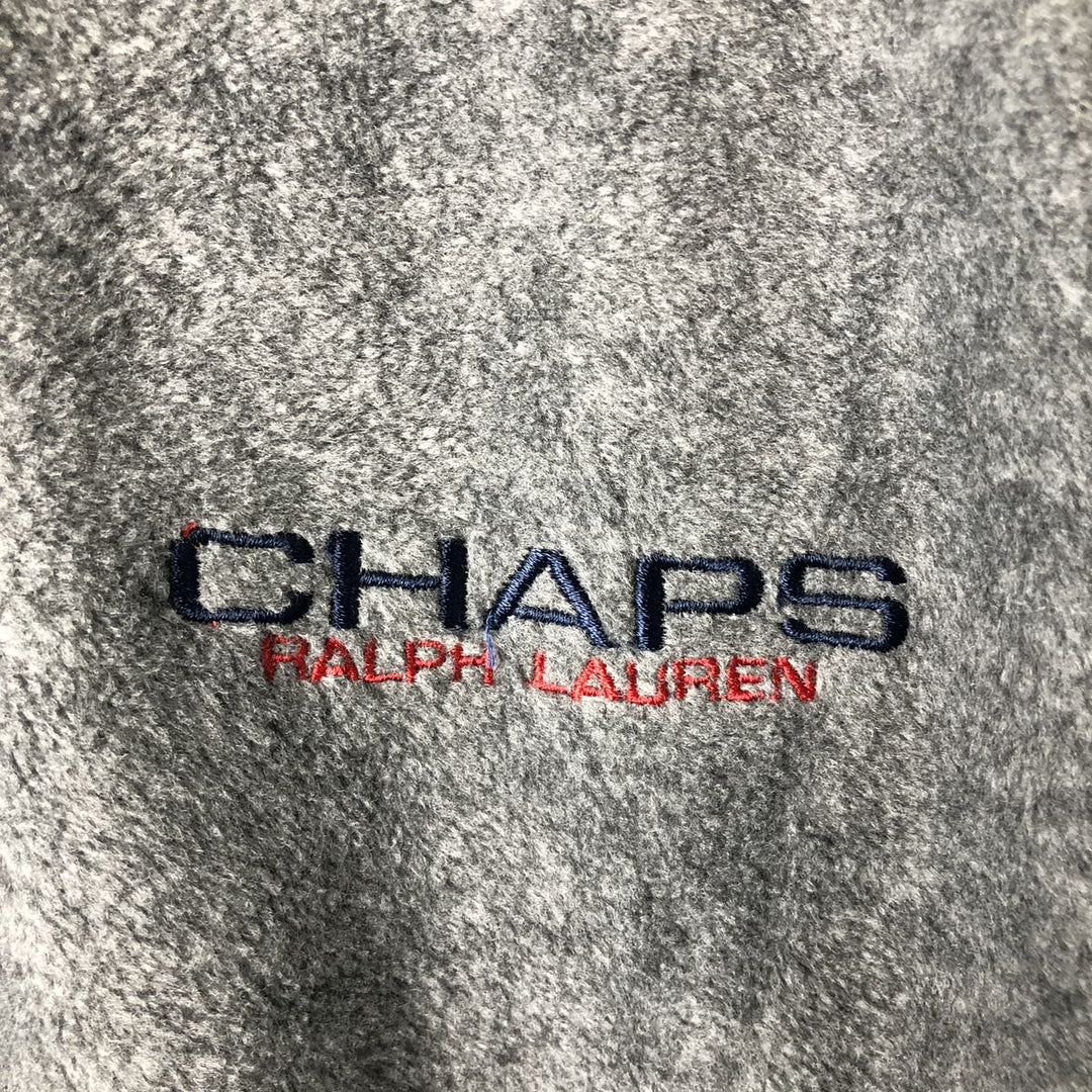 Ralph Lauren Chaps Half-Zip Fleece Pullover, Men's XL unclear gray type Vintage Second Hand