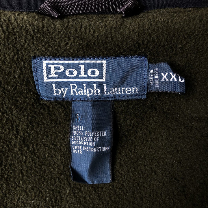 Ralph Lauren POLO by Ralph Lauren Twill Fleece Jacket, Men's XXL polyester black type Vintage Second Hand