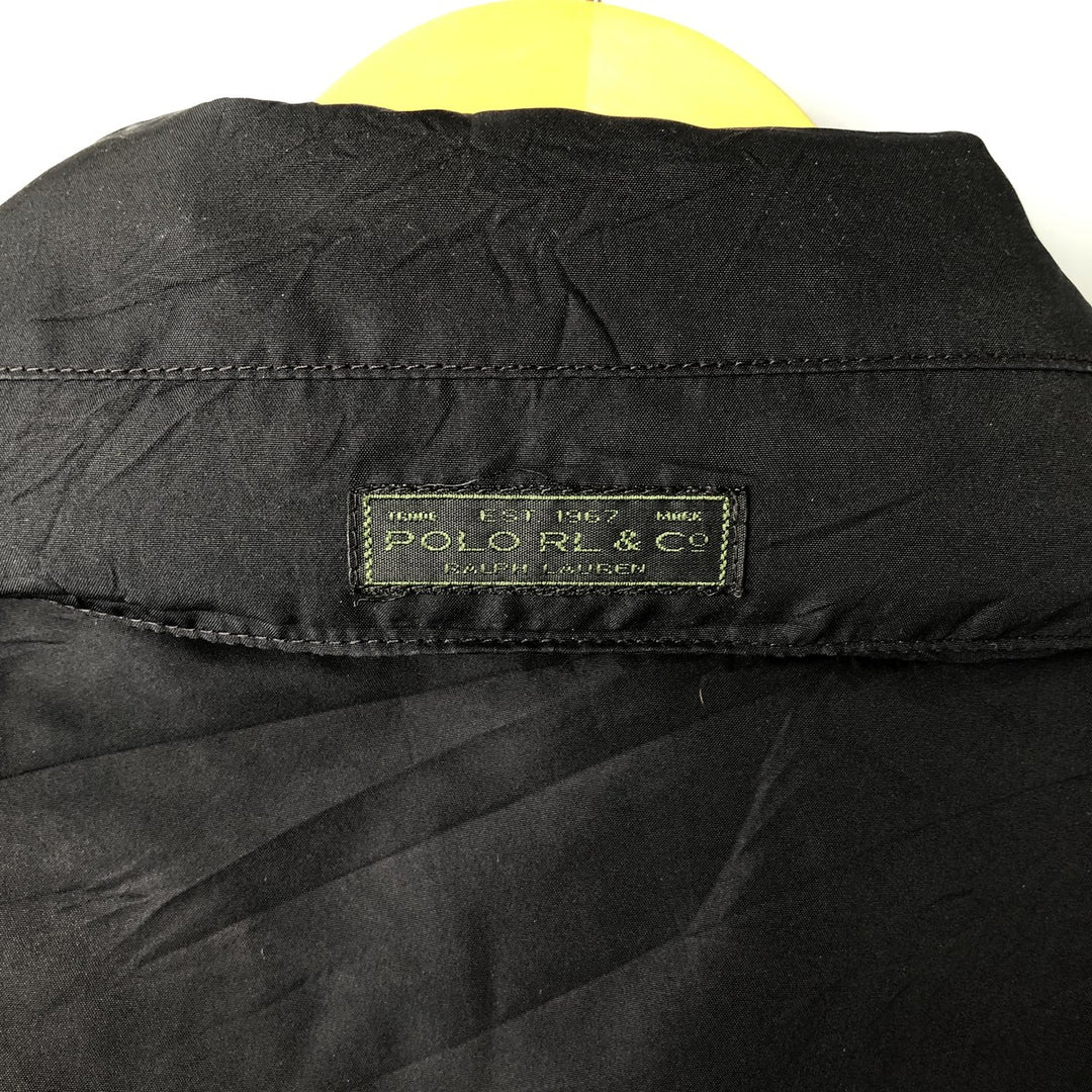 Ralph Lauren POLO by Ralph Lauren Twill Fleece Jacket, Men's XXL polyester black type Vintage Second Hand