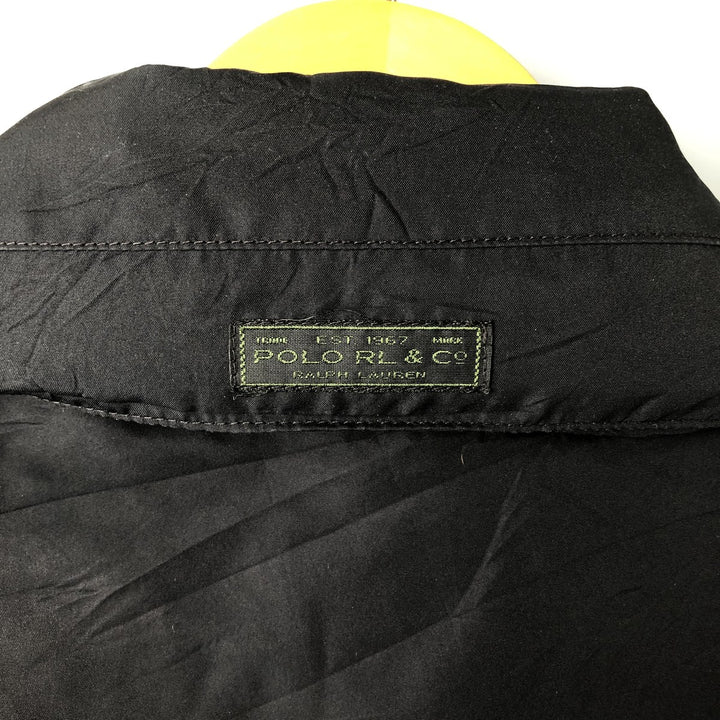 Ralph Lauren POLO by Ralph Lauren Twill Fleece Jacket, Men's XXL polyester black type Vintage Second Hand