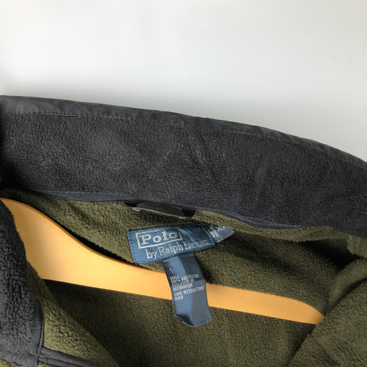 Ralph Lauren POLO by Ralph Lauren Twill Fleece Jacket, Men's XXL polyester black type Vintage Second Hand