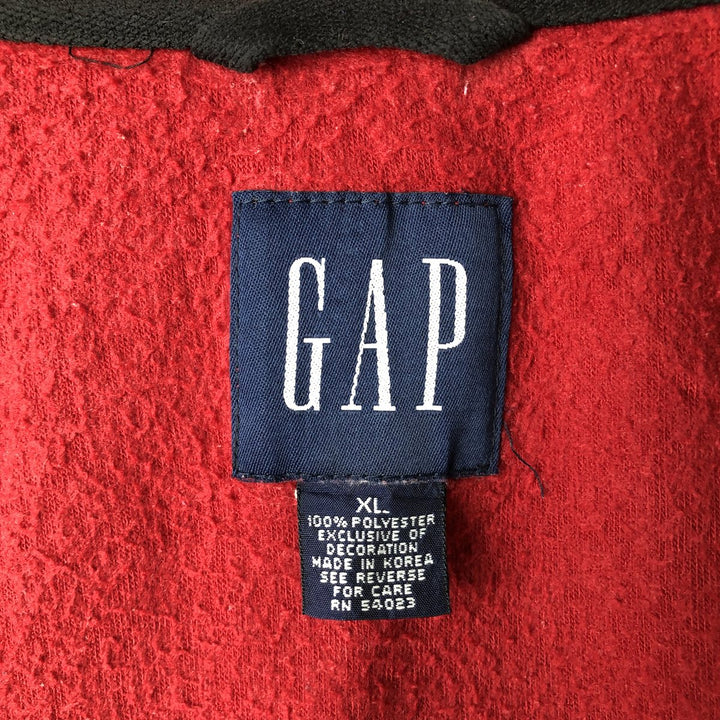90'S GAP Old Gap Fleece Jacket, Men's XL, Vintage polyester red type Vintage Second Hand