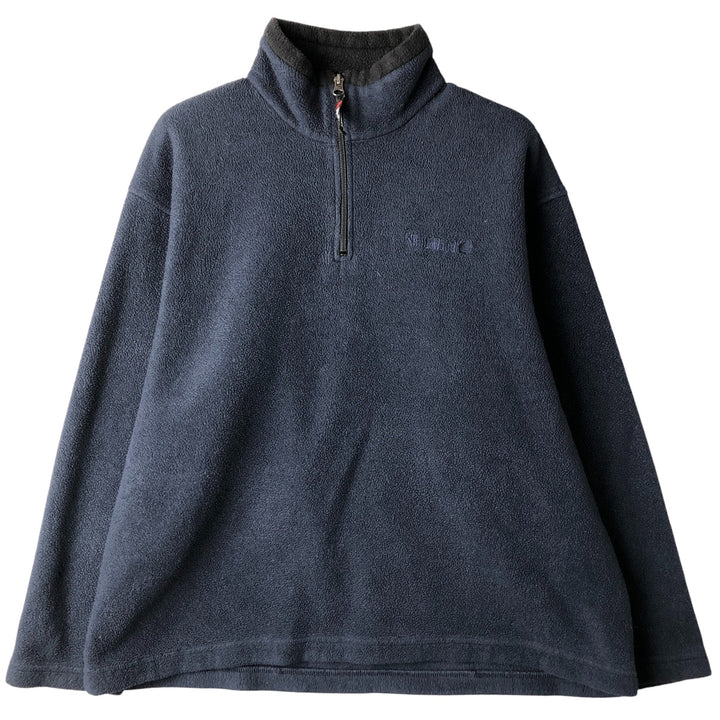 Vintage 90s-00'S Timberland Half-Zip Fleece Pullover, Men's Size Medium polyester navy blue type Vintage Second Hand