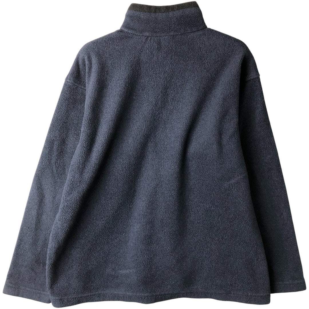 Vintage 90s-00'S Timberland Half-Zip Fleece Pullover, Men's Size Medium polyester navy blue type Vintage Second Hand