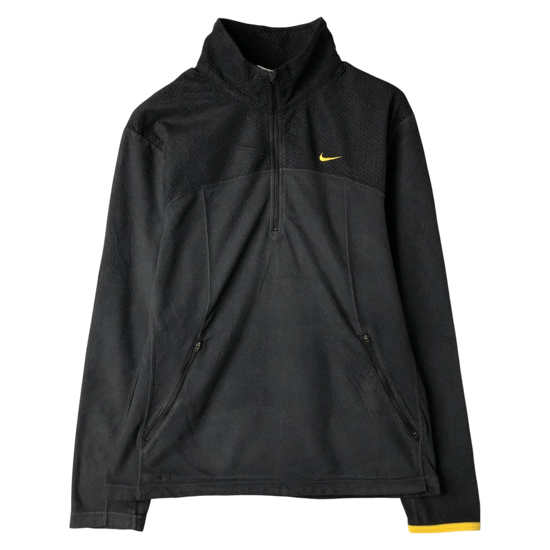 2000'S Nike Half-Zip Fleece Pullover, Men's Size Medium polyester black type Vintage Second Hand