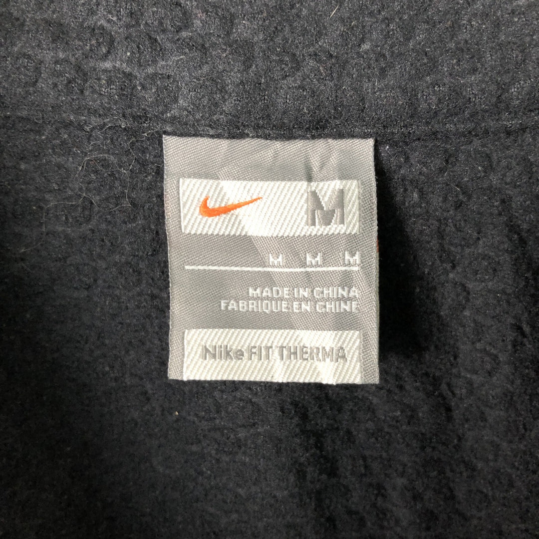 2000'S Nike Half-Zip Fleece Pullover, Men's Size Medium polyester black type Vintage Second Hand