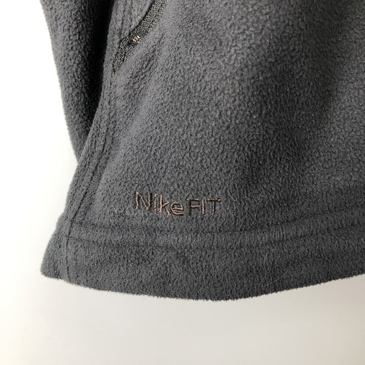 2000'S Nike Half-Zip Fleece Pullover, Men's Size Medium polyester black type Vintage Second Hand