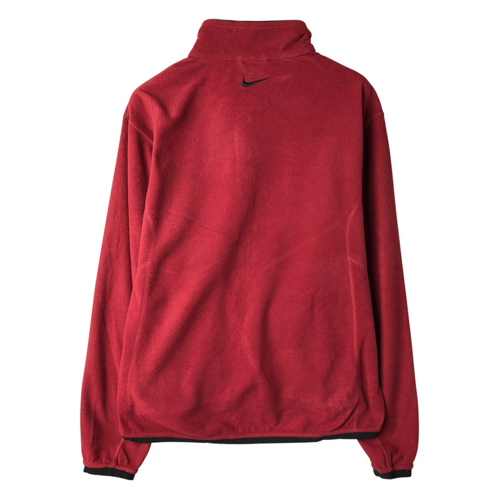 2000'S Nike fleece jacket, men's size M polyester red type Vintage Second Hand