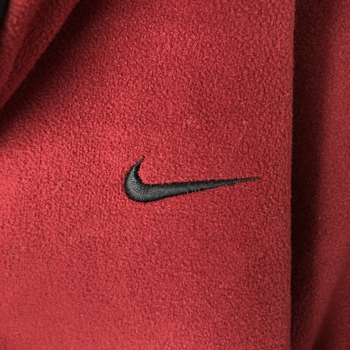 2000'S Nike fleece jacket, men's size M polyester red type Vintage Second Hand