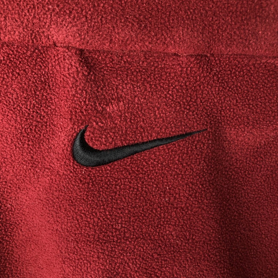 2000'S Nike fleece jacket, men's size M polyester red type Vintage Second Hand