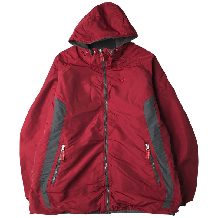2000'S Nike reversible nylon parka, men's size L Nylon burgundy type Vintage Second Hand