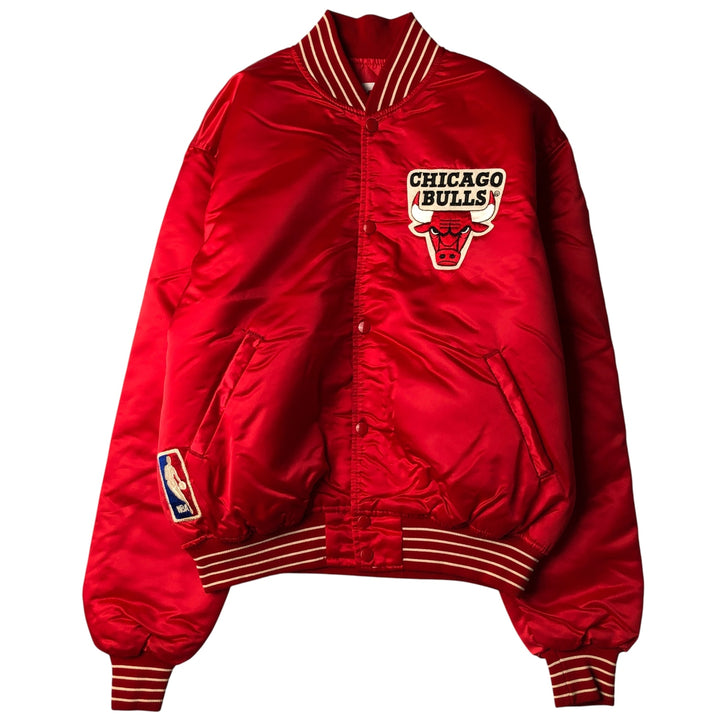 90'S Starter NBA Chicago Bulls Nylon Varsity Jacket, Men's Size XL Nylon red type Vintage Second Hand