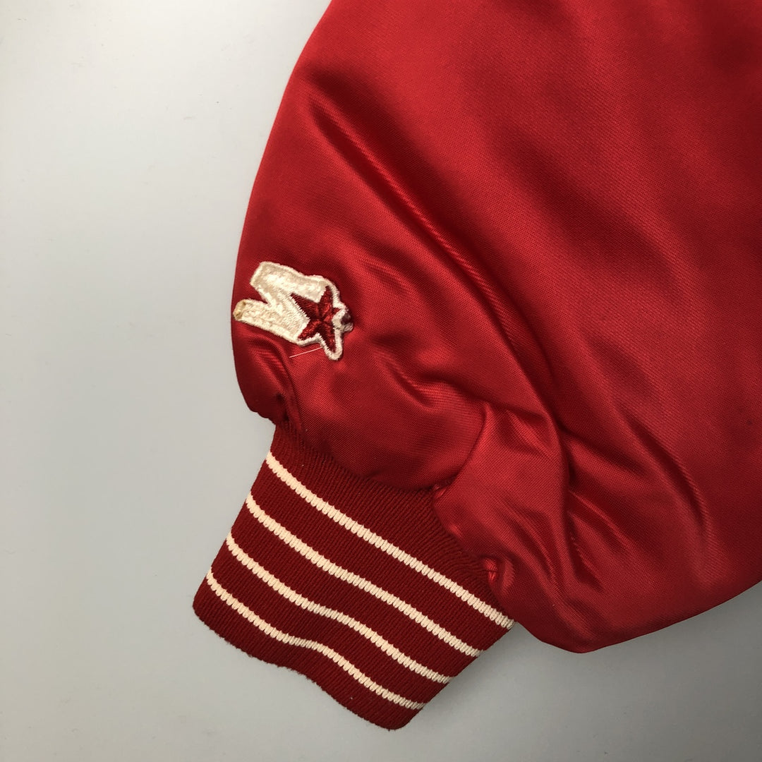 90'S Starter NBA Chicago Bulls Nylon Varsity Jacket, Men's Size XL Nylon red type Vintage Second Hand
