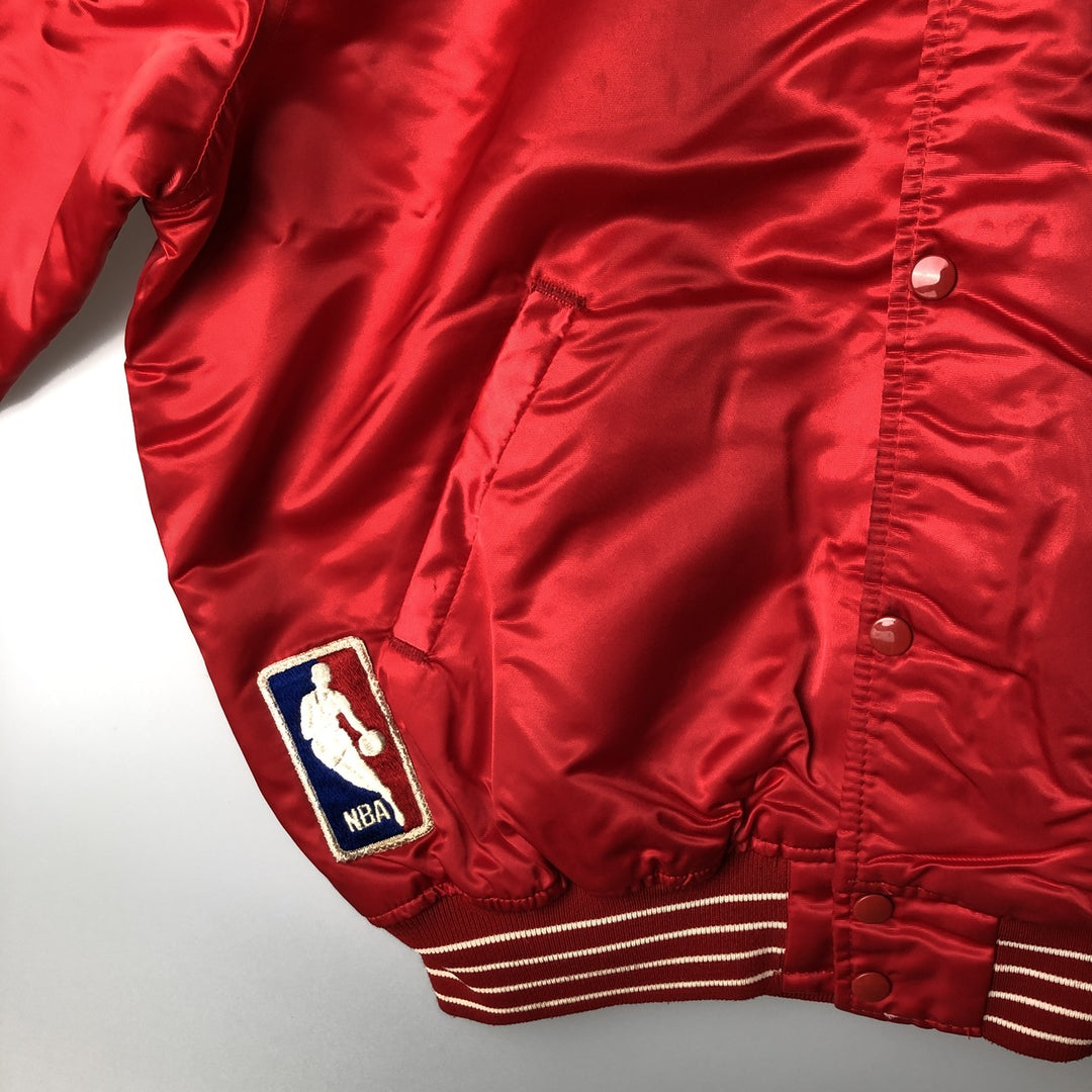 90'S Starter NBA Chicago Bulls Nylon Varsity Jacket, Men's Size XL Nylon red type Vintage Second Hand