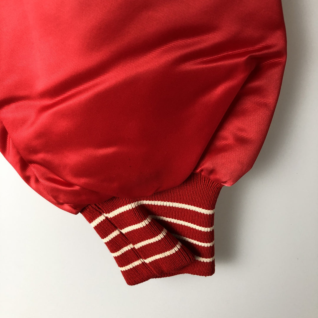 90'S Starter NBA Chicago Bulls Nylon Varsity Jacket, Men's Size XL Nylon red type Vintage Second Hand