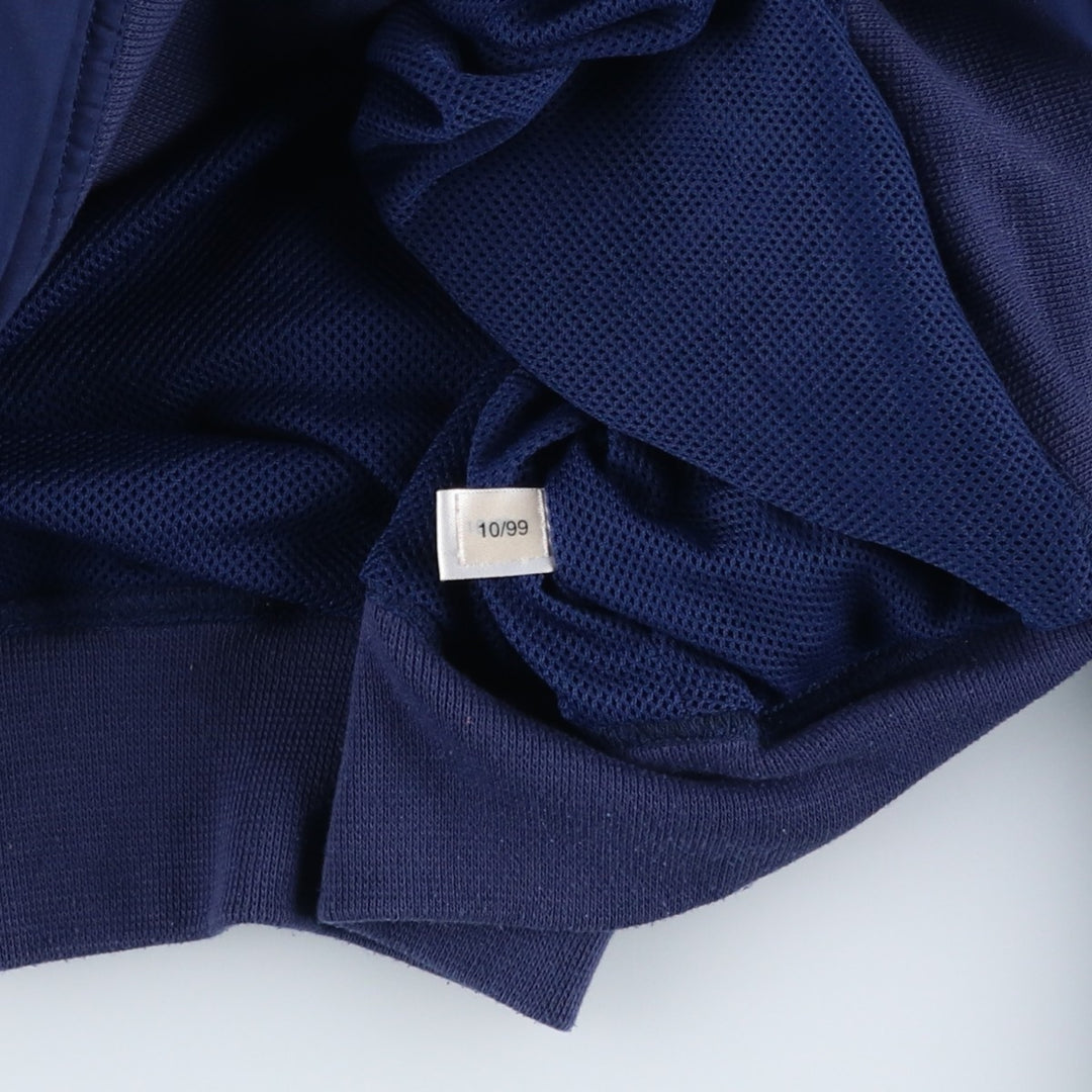 Vintage 90'S adidas V-neck warm-up pullover, size L, men's polyester navy blue type Vintage Second Hand