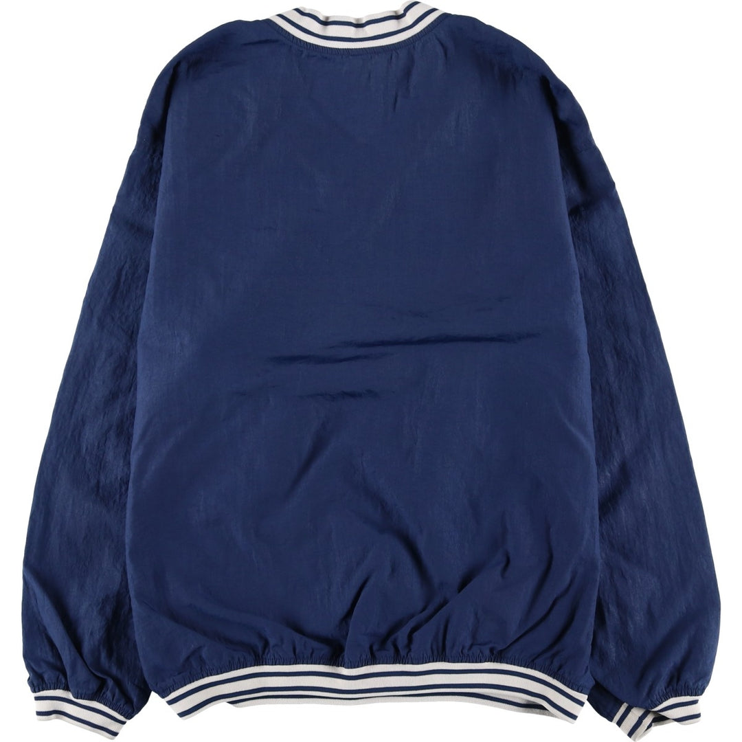 90'S Nike V-neck nylon pullover, men's size L, vintage Nylon navy blue type Vintage Second Hand