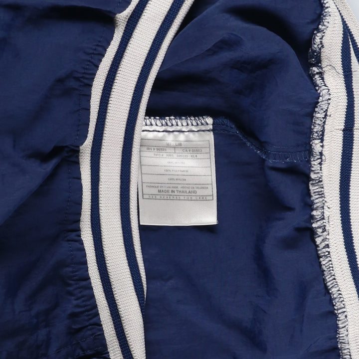 90'S Nike V-neck nylon pullover, men's size L, vintage Nylon navy blue type Vintage Second Hand
