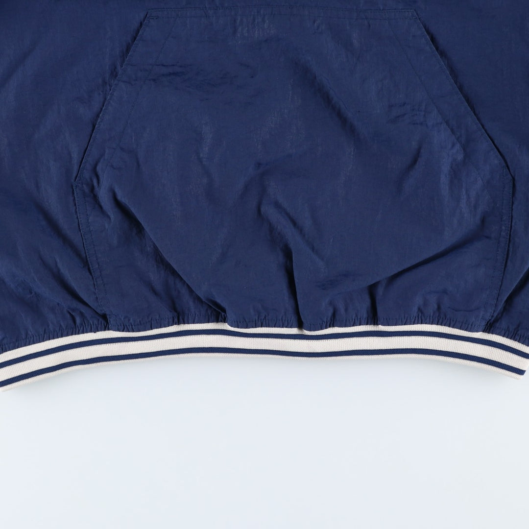 90'S Nike V-neck nylon pullover, men's size L, vintage Nylon navy blue type Vintage Second Hand