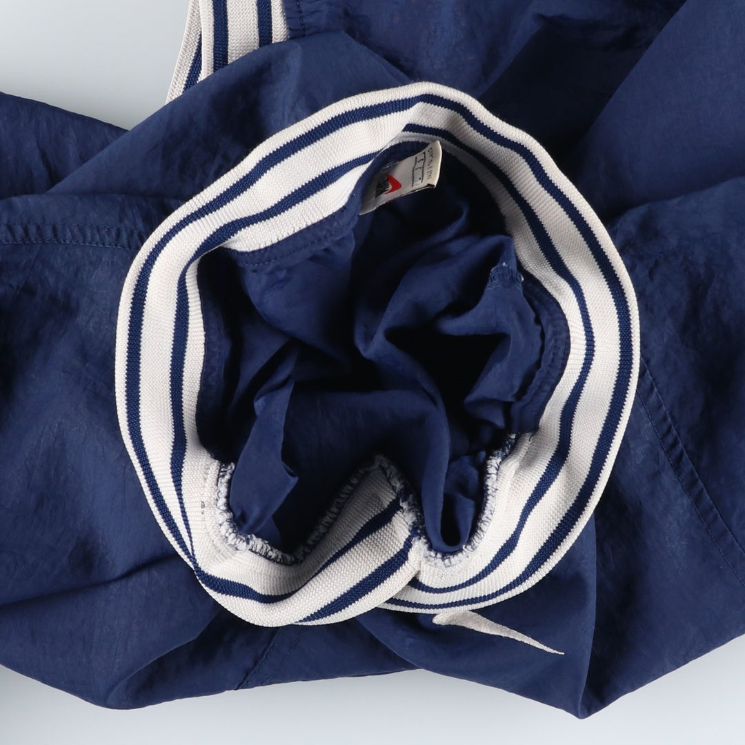 90'S Nike V-neck nylon pullover, men's size L, vintage Nylon navy blue type Vintage Second Hand