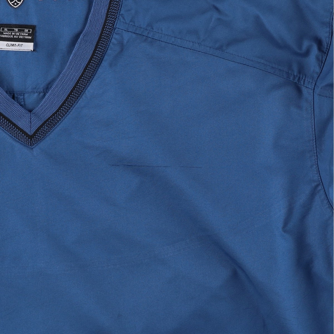 2000'S Nike Golf CLIMA-FIT V-Neck Warm-Up Pullover, Men's Size XL polyester blue type Vintage Second Hand