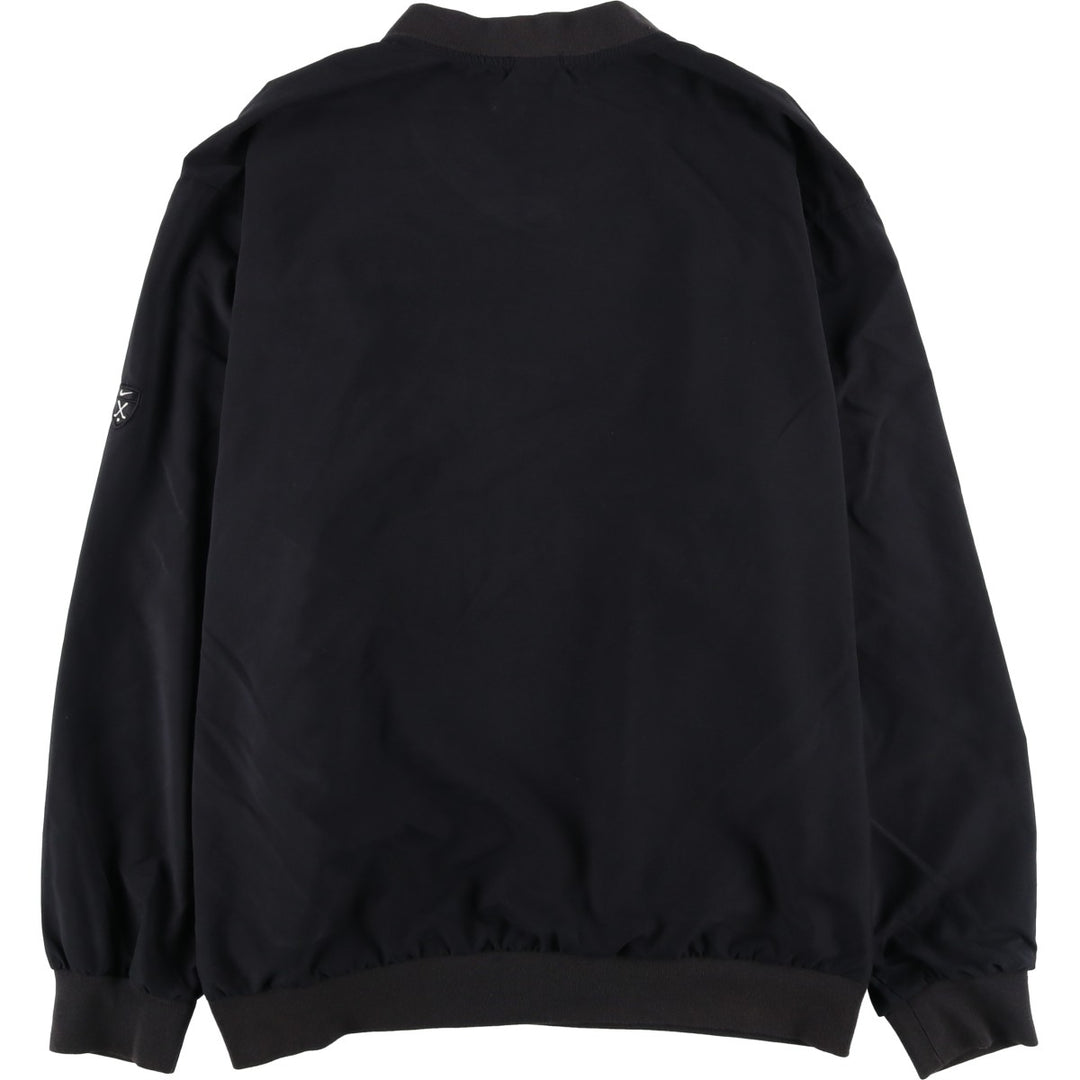 Nike Golf V-neck warm-up pullover, men's size L polyester black type Vintage Second Hand