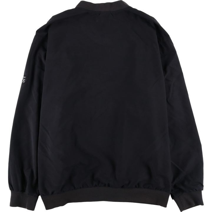 Nike Golf V-neck warm-up pullover, men's size L polyester black type Vintage Second Hand