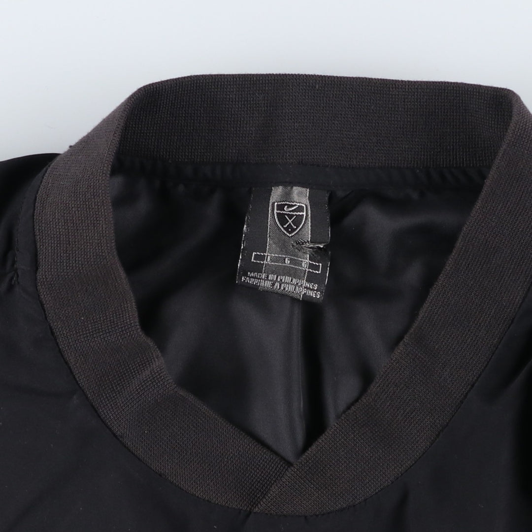 Nike Golf V-neck warm-up pullover, men's size L polyester black type Vintage Second Hand