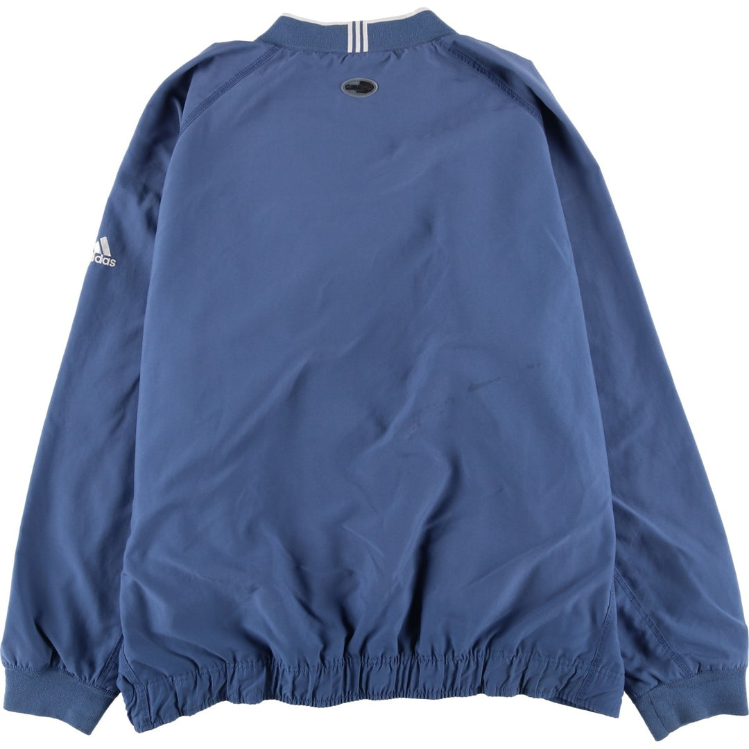2000'S adidas CLIMASHELL WIND V-neck warm-up pullover, men's size XL polyester blue type Vintage Second Hand