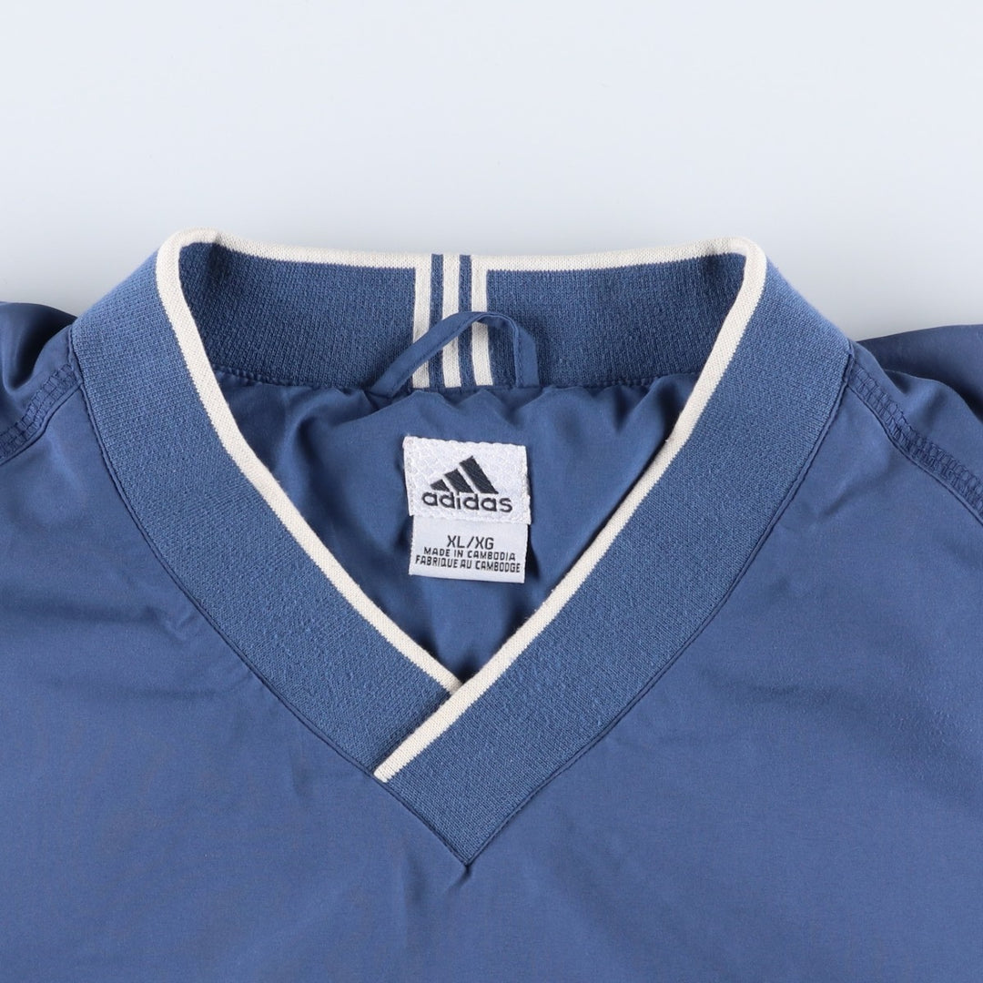 2000'S adidas CLIMASHELL WIND V-neck warm-up pullover, men's size XL polyester blue type Vintage Second Hand