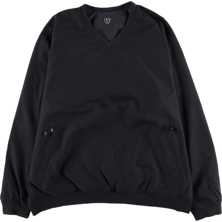 Nike Golf Check Pattern Reversible V-Neck Warm-Up Pullover, Men's Size L polyester black type Vintage Second Hand