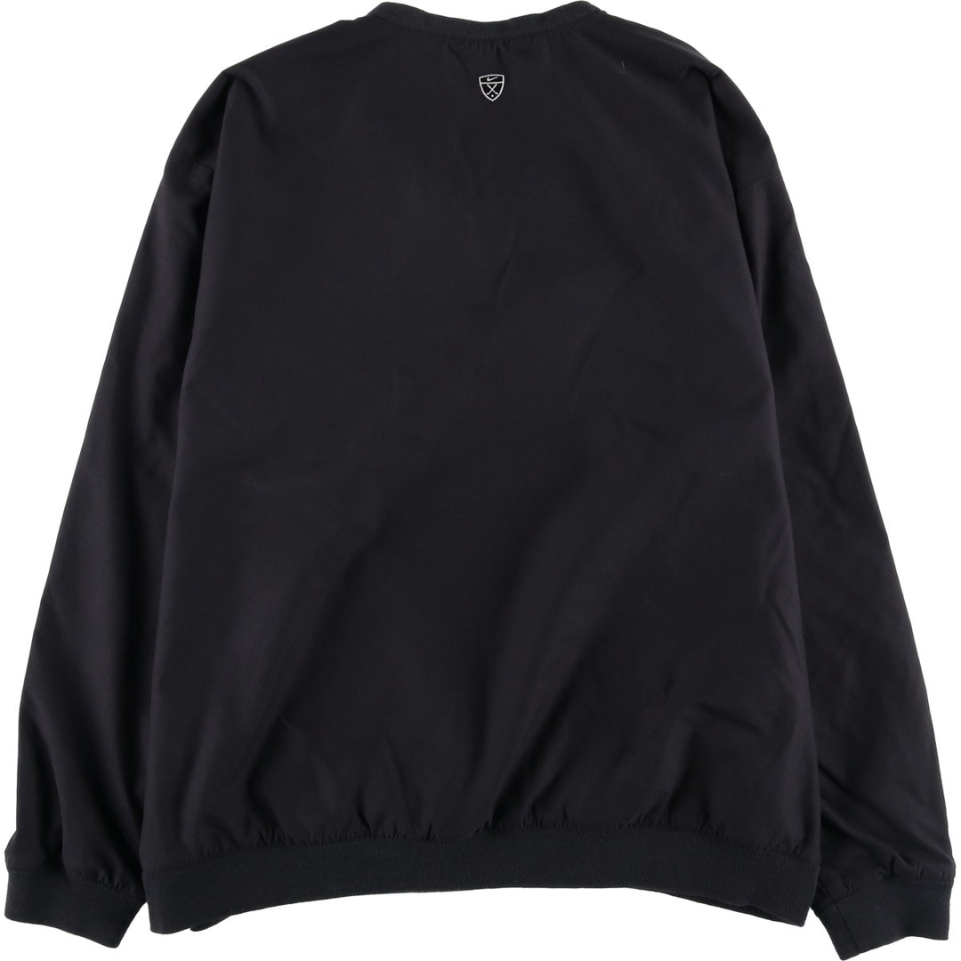 Nike Golf Check Pattern Reversible V-Neck Warm-Up Pullover, Men's Size L polyester black type Vintage Second Hand