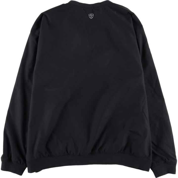 Nike Golf Check Pattern Reversible V-Neck Warm-Up Pullover, Men's Size L polyester black type Vintage Second Hand