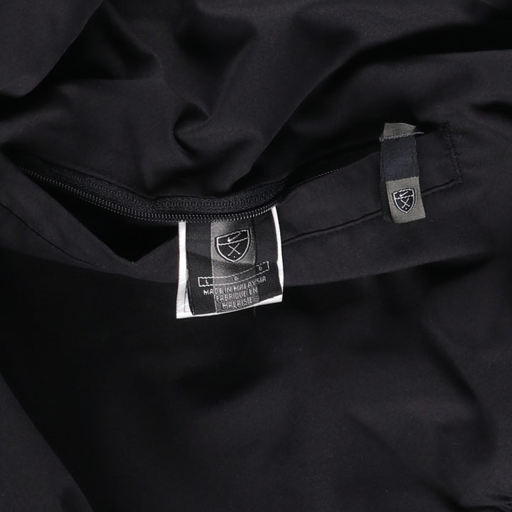 Nike Golf Check Pattern Reversible V-Neck Warm-Up Pullover, Men's Size L polyester black type Vintage Second Hand