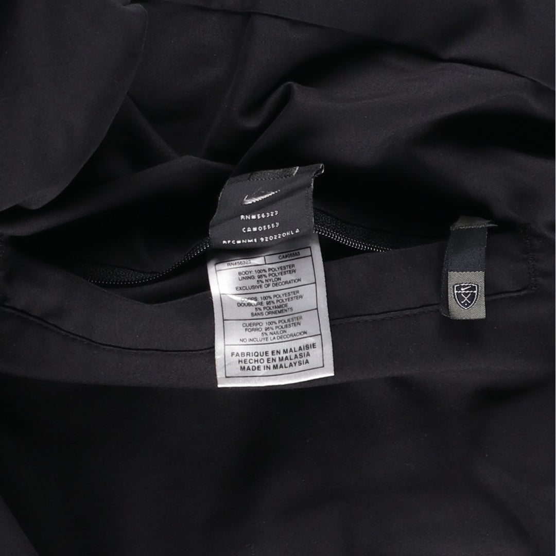 Nike Golf Check Pattern Reversible V-Neck Warm-Up Pullover, Men's Size L polyester black type Vintage Second Hand