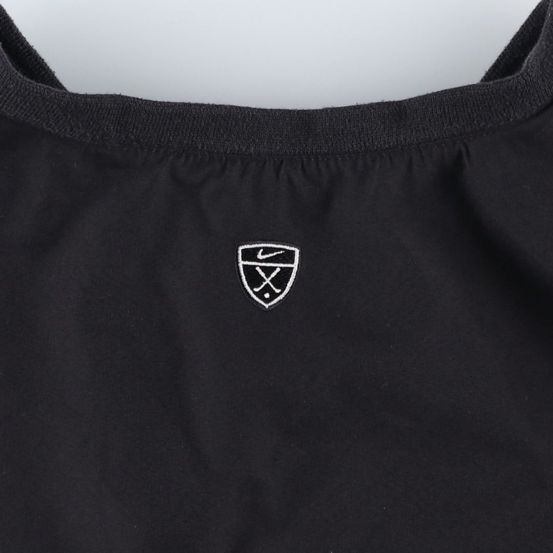 Nike Golf Check Pattern Reversible V-Neck Warm-Up Pullover, Men's Size L polyester black type Vintage Second Hand