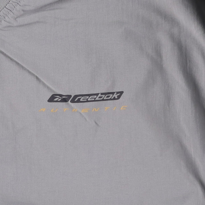 Reebok V-neck nylon pullover, men's size M Nylon gray type Vintage Second Hand