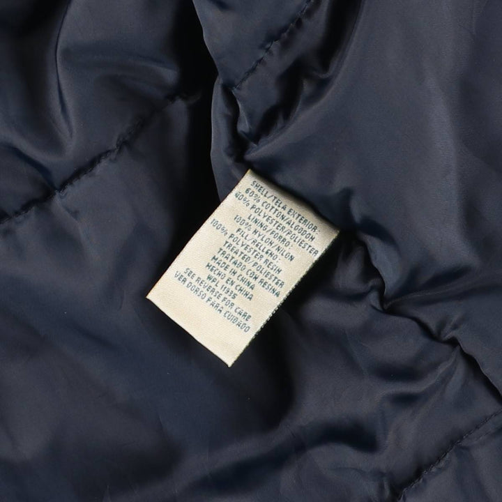 90'S St. John's Bay padded puffer jacket, men's size L cotton navy blue type Vintage Second Hand