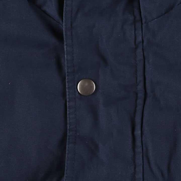 90'S St. John's Bay padded puffer jacket, men's size L cotton navy blue type Vintage Second Hand