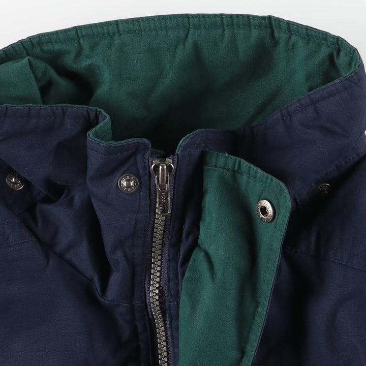 90'S St. John's Bay padded puffer jacket, men's size L cotton navy blue type Vintage Second Hand
