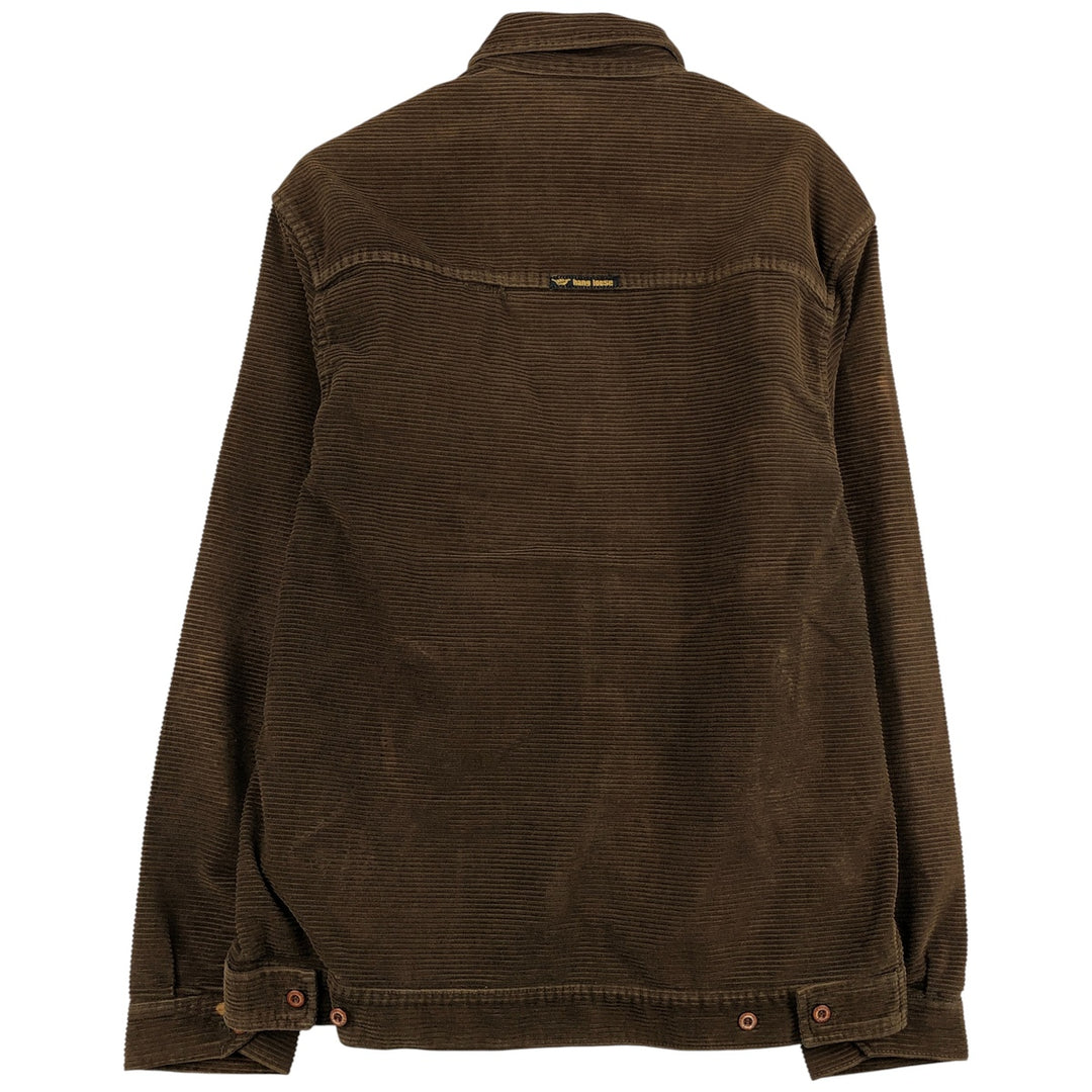 HANG LOOSE Corduroy Jacket, Men's Size S cotton brown type Vintage Second Hand