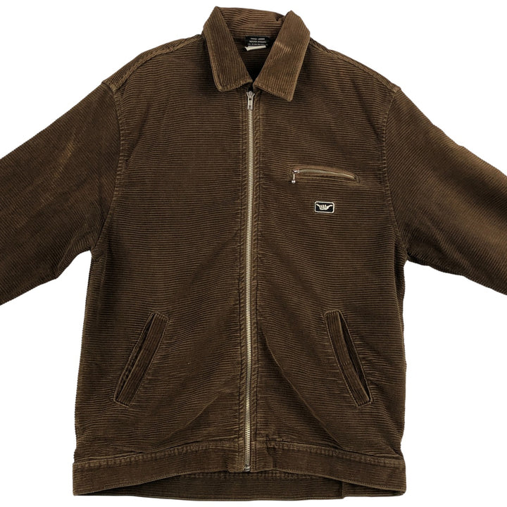 HANG LOOSE Corduroy Jacket, Men's Size S cotton brown type Vintage Second Hand
