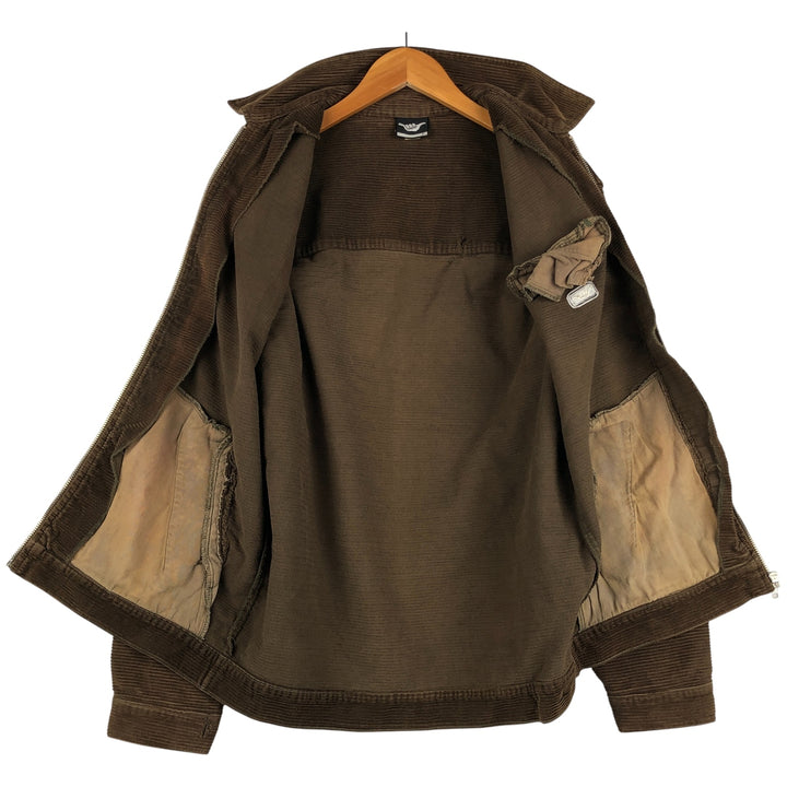HANG LOOSE Corduroy Jacket, Men's Size S cotton brown type Vintage Second Hand