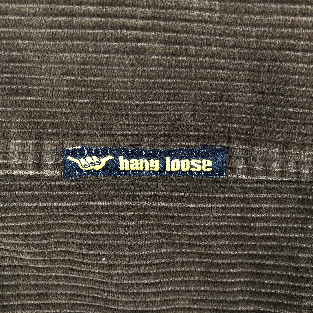 HANG LOOSE Corduroy Jacket, Men's Size S cotton brown type Vintage Second Hand